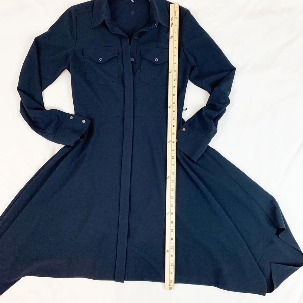Elie Tahari‎ long sleeve asymmetrical shirt dress